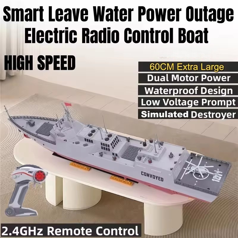 Rc Hobby Grade Boat - NEUER Hochgeschwindigkeits-Drift-RC-Zerstörer 60CM Extra Großes 2,4G