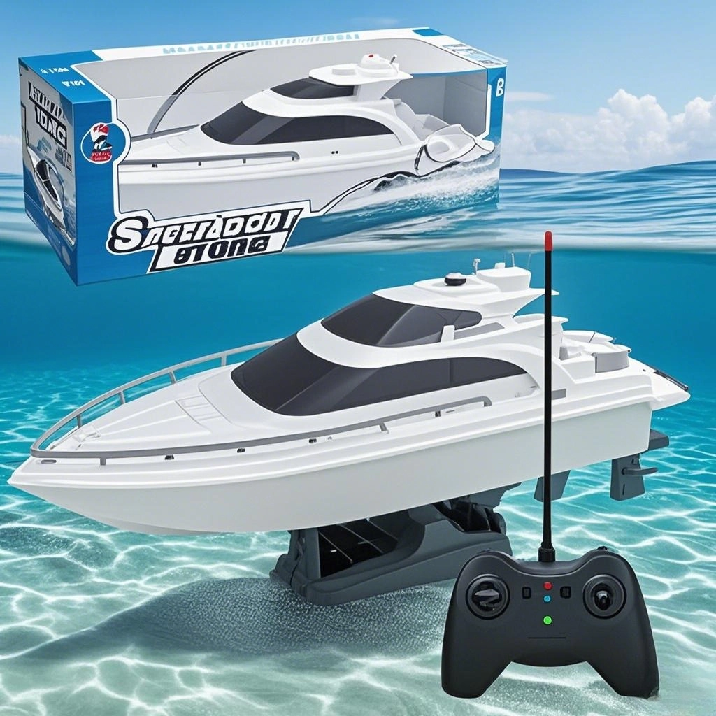 Rc Hobby Grade Boat - Hochgeschwindigkeits-RC-Bootspielzeug für Jungen, wasserdichtes elektrisches Mini-Schiffsmodell,