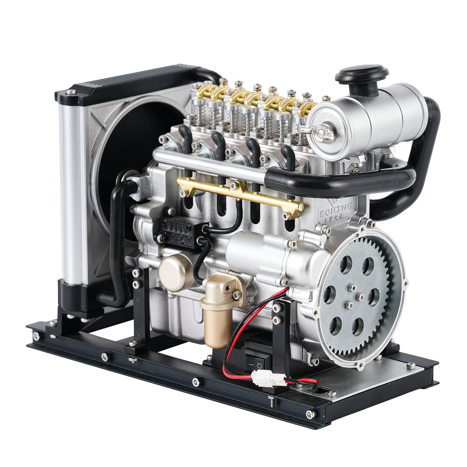 Rc Hobby Tech - TECHING Mini-Diesel-Mechanischer Motor mit vier Zylindern,